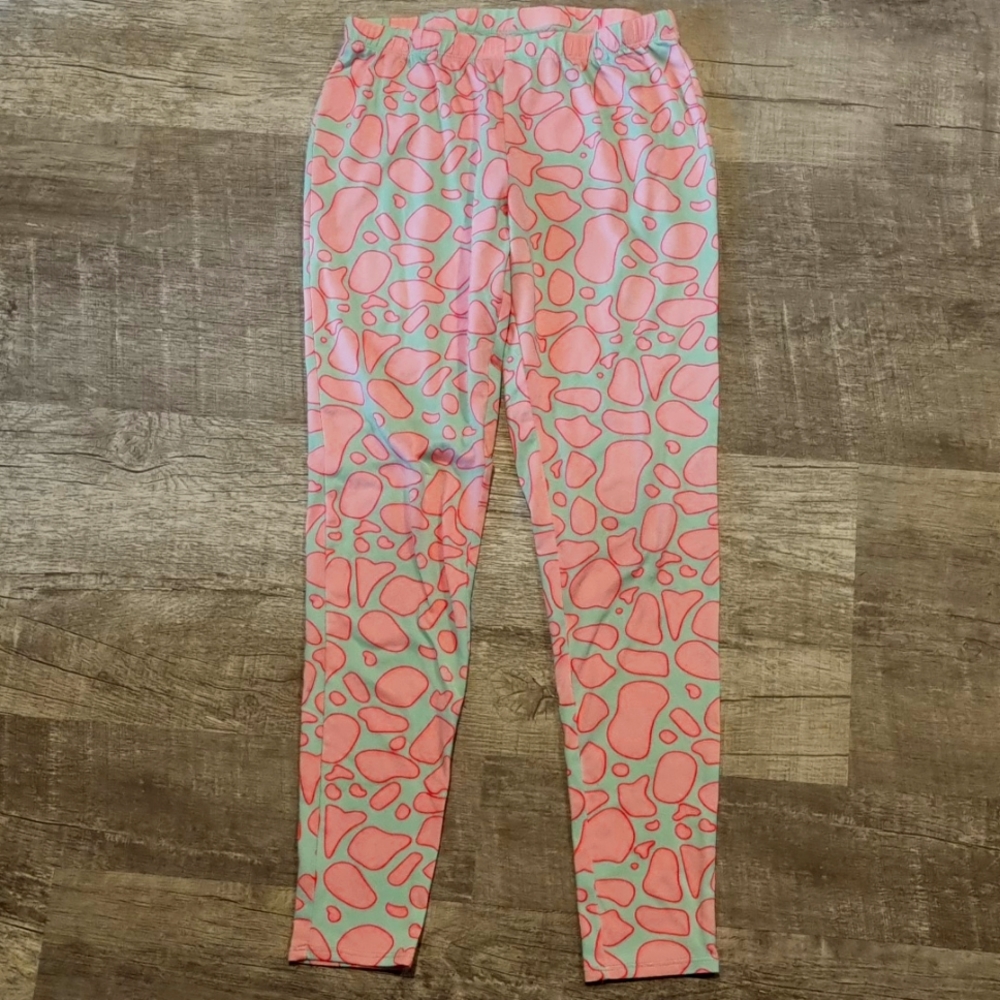 Pink and Green Spotted Leggings
